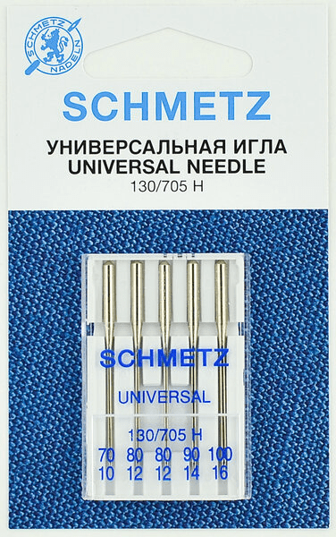 Иглы Schmetz универсальные (70x1, 80x2, 90x1, 100х1), 5 шт в Кольчугино